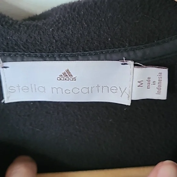 Stella McCartney for Adidas Black Hooded Jacket with Quilted Detail Size Medium - Picture 3 of 9